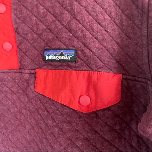 Patagonia | Quilted Snap T Pullover in Maroon, size medium - Picture 2 of 10